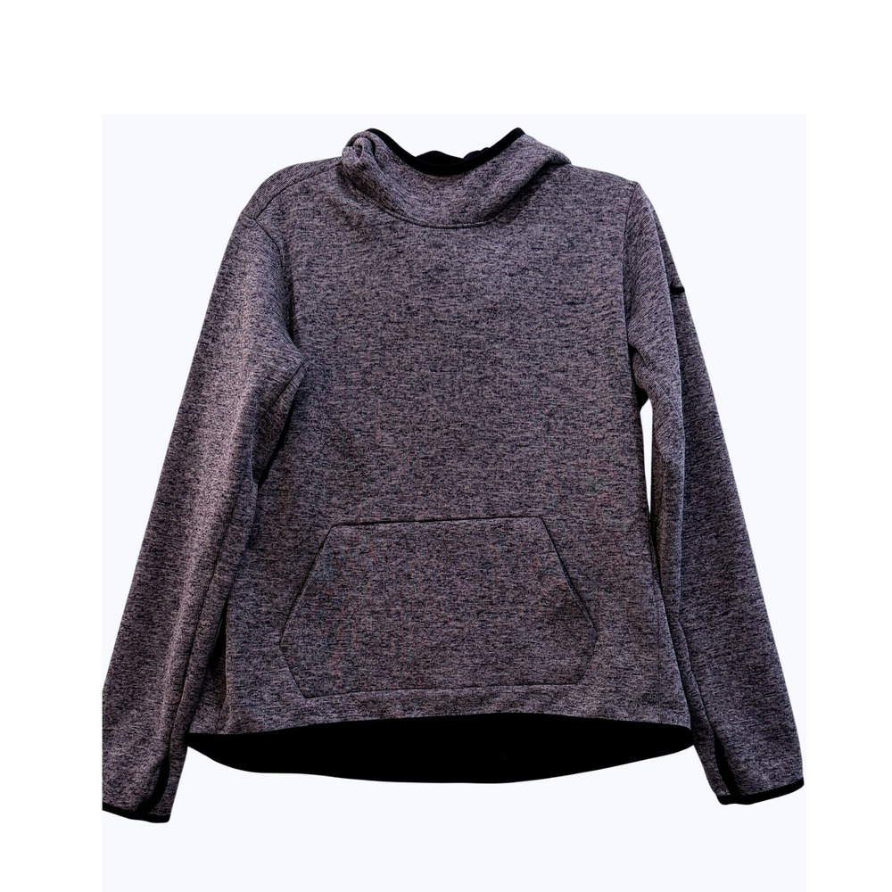 Nike Dri-FIT Women's Hoodie Purple Heathered Fleece Pullover Thumbholes‎ Size L